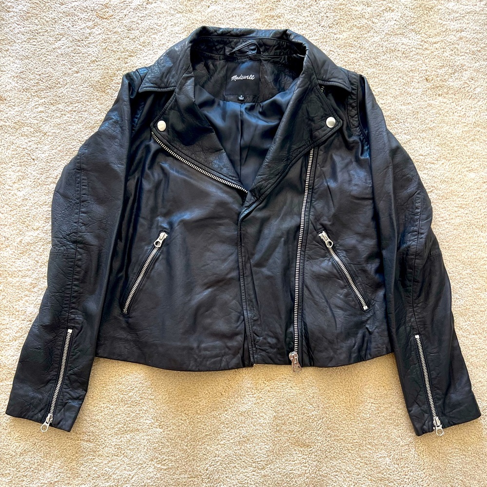 Madewell black leather jacket